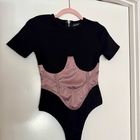 Manière De Voir Black Corset Bodysuit – Size UK 8 runs small 
US 2 - Picture 5 of 7
